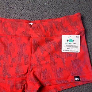 NEW WODBOTTOM Athletic Gym Shorts Womens Size 3XL XXXL Red Stretch